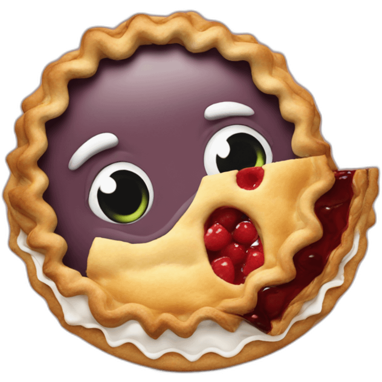 Samara-snifing a pie emoji