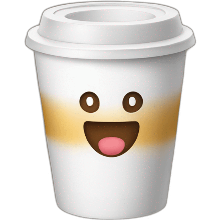 White disposable cup for coffee emoji