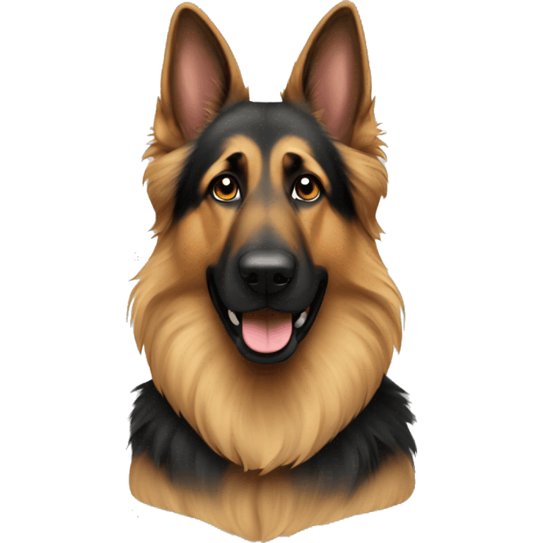 long hair german shepherd  emoji