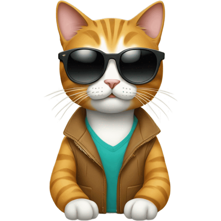 Cat with sunglasses emoji