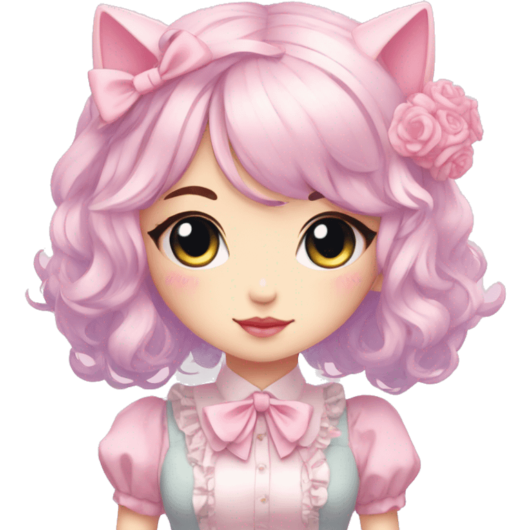 Pastel Kawaii Cute Beautiful Elegant Pretty Anime Punk Lolita Catgirl emoji