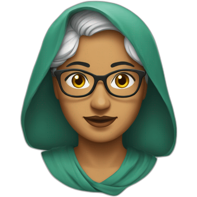 Sheak hasina with glass  emoji