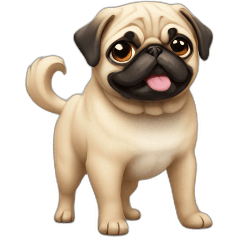 Sweet pug emoji