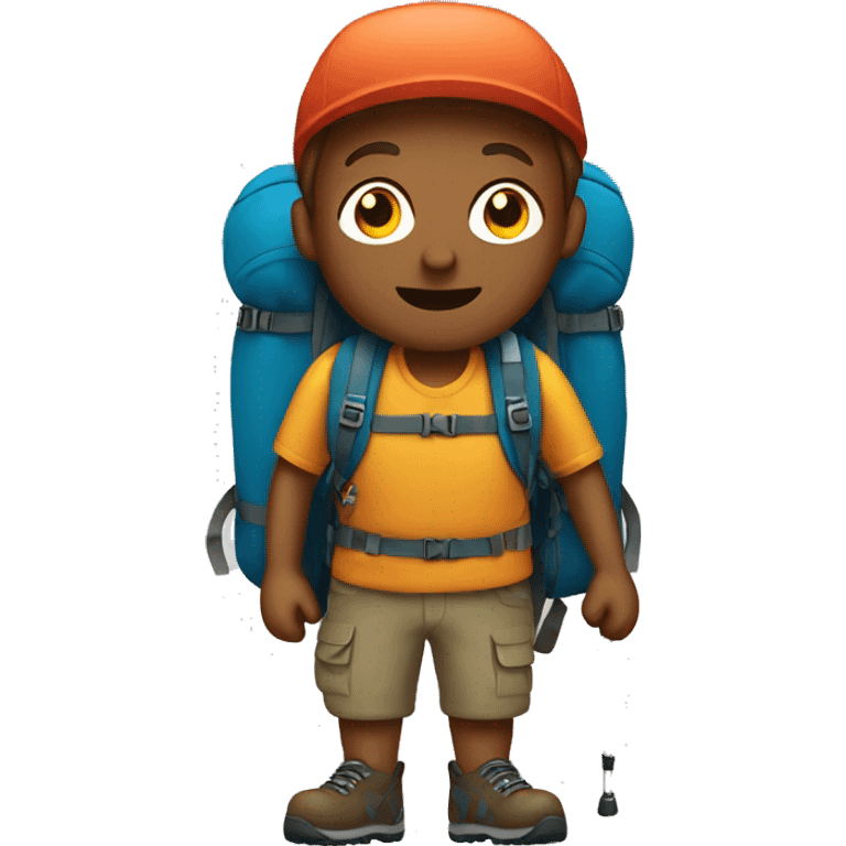 Hiker with backpack emoji