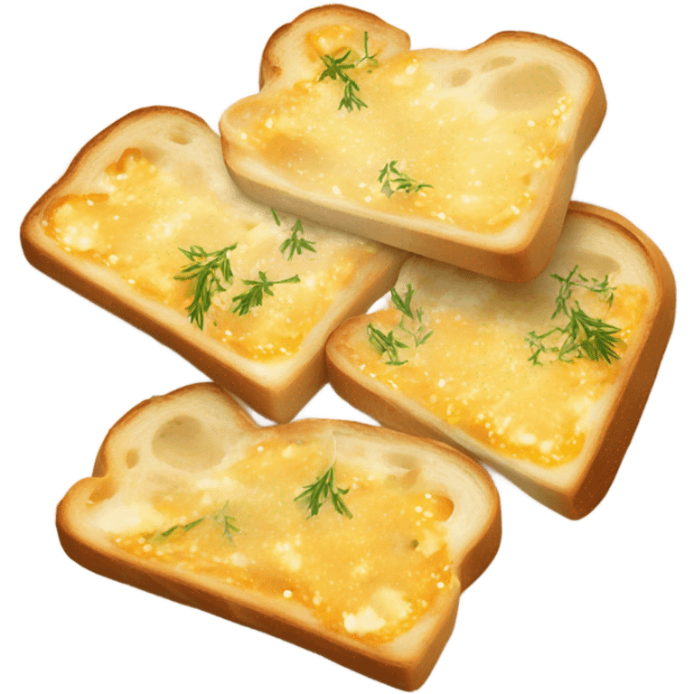 Cheesey garlic bread  emoji