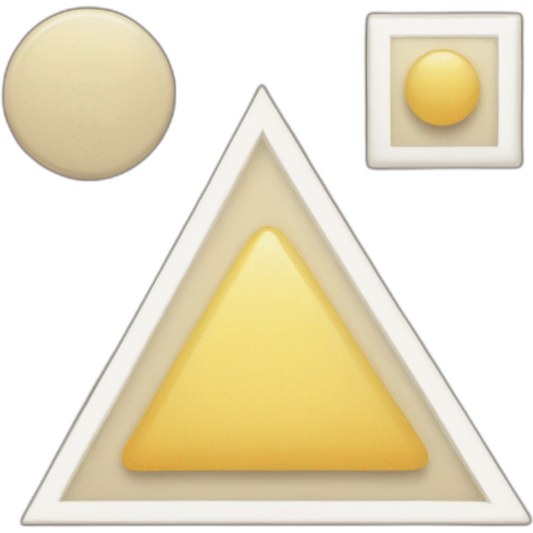 Triangle, square and circle emoji