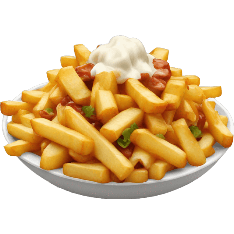 poutine qui mange une salade emoji