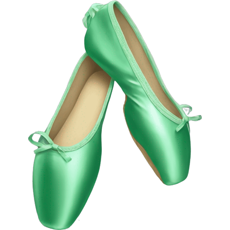 Green ballet pointe shoes emoji