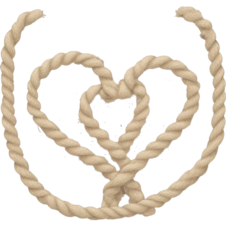 two rope tied hearts emoji