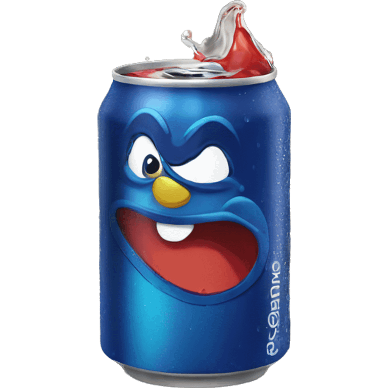 Chauve boit du pepsi emoji