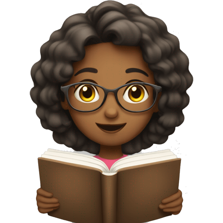 a girl reading Open book   emoji