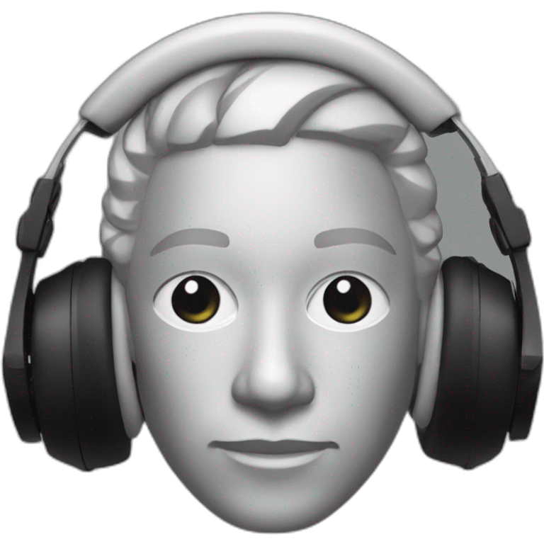 black techno music producer rave headphones emoji