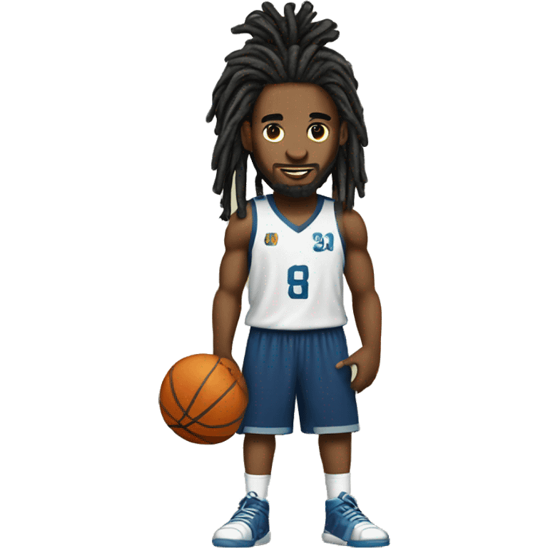 basketball player with dreadlocks emoji