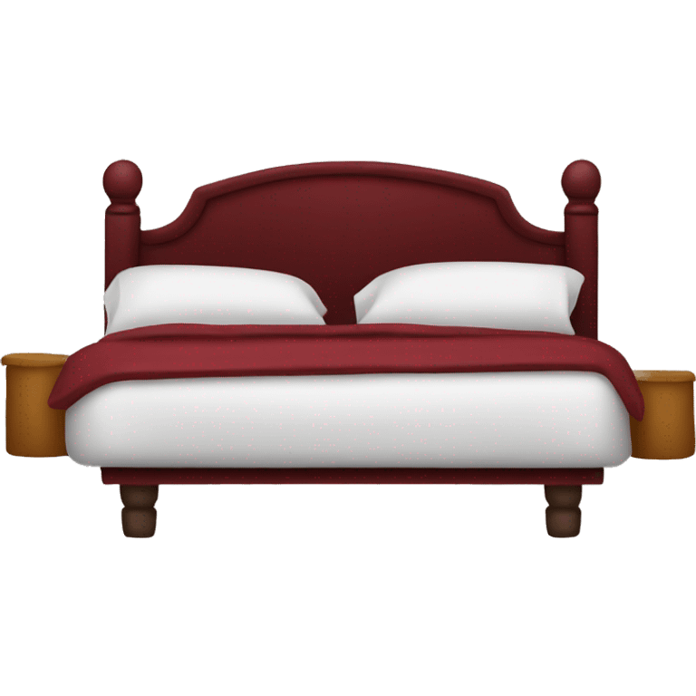 Dark red bed  emoji