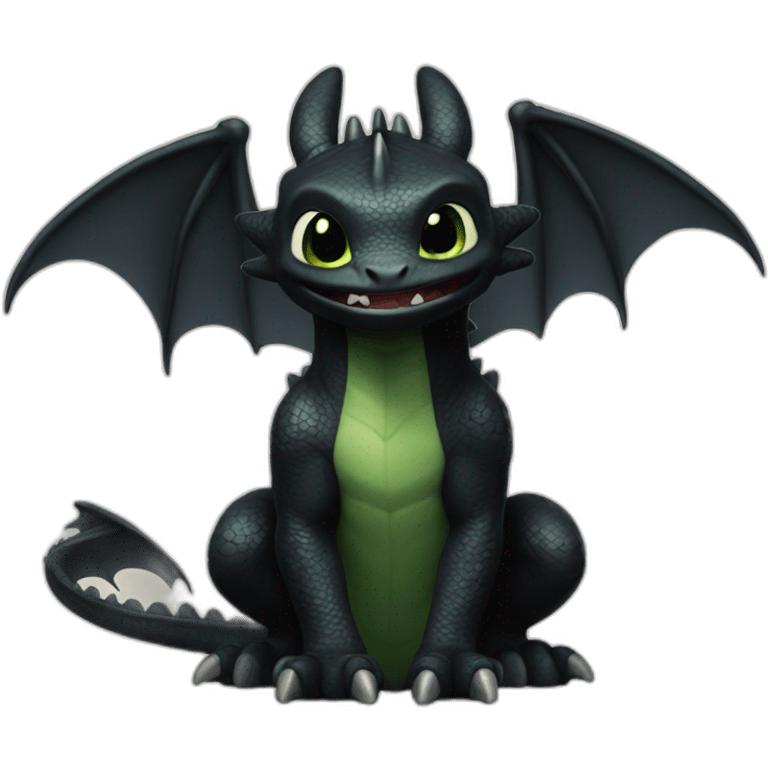 toothless the dragon emoji