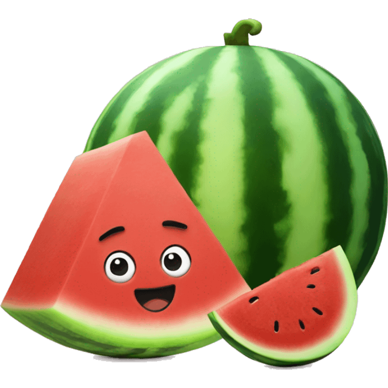 watermelon and chicken emoji