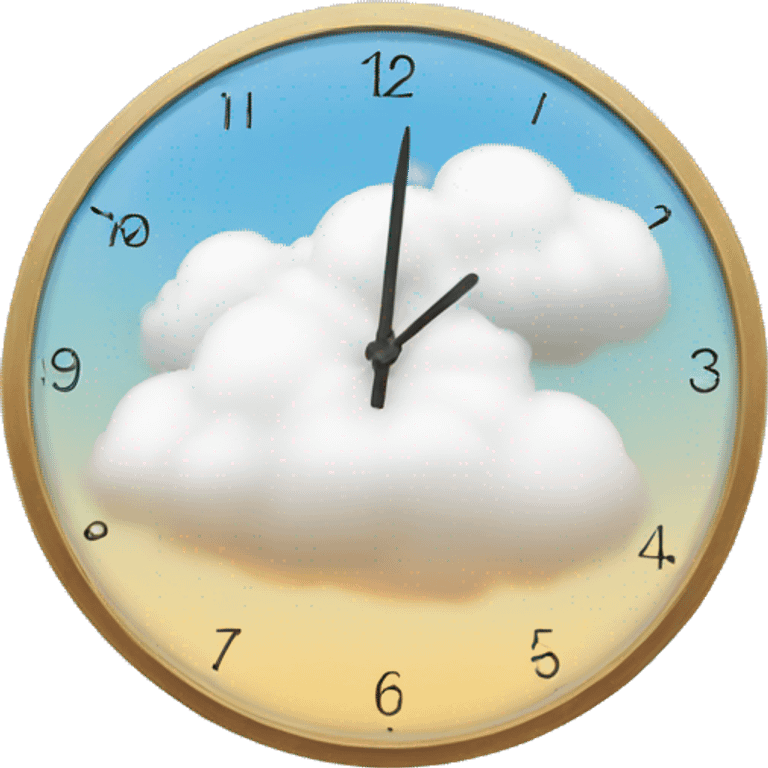 clock shaped cloud emoji