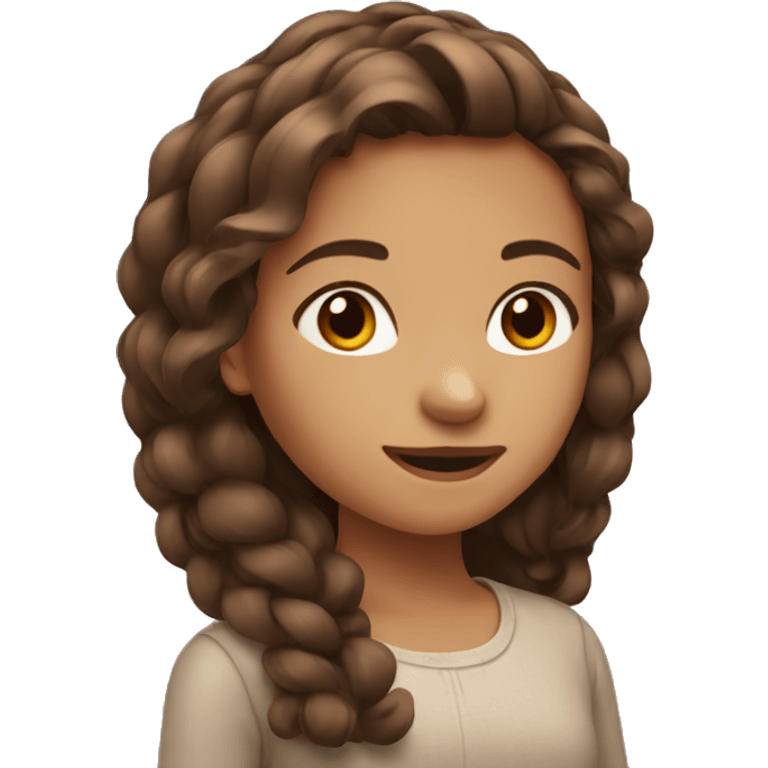 Girl with Brown Haie emoji