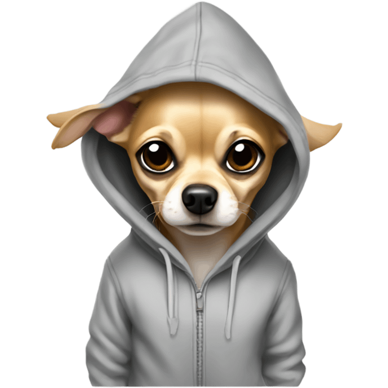 chihuahua wearing hoodie  emoji