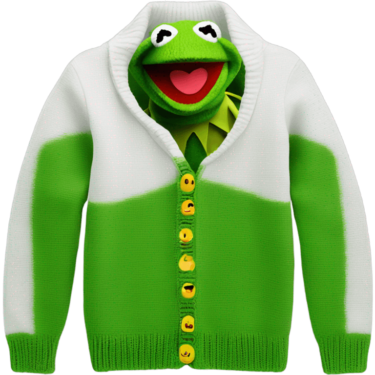 Kermit the frog cardi emoji