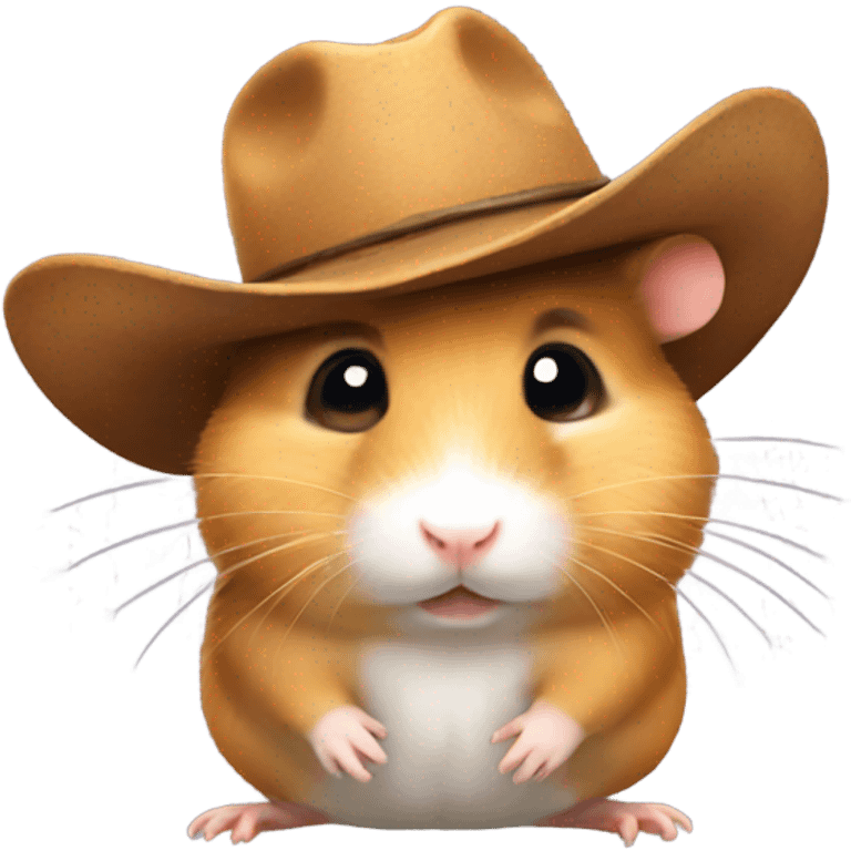 Hamster wearing a cowboy hat emoji