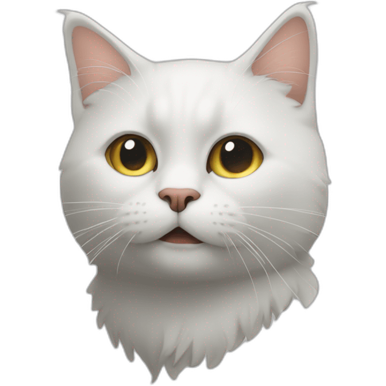 Un chat sur un chein emoji