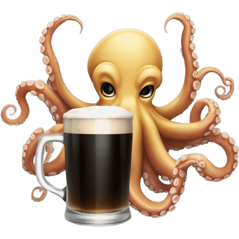 Octopus with a guinness emoji