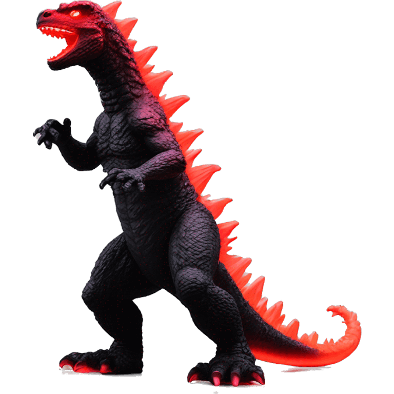 Godzilla red fluo toy emoji