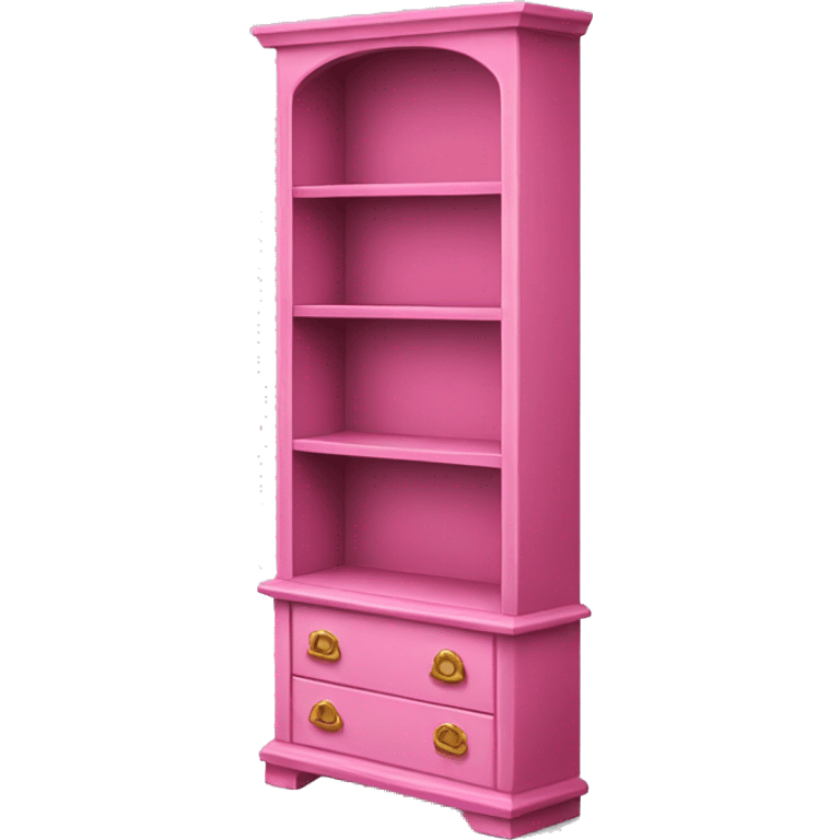 Realistic pink decorated furniture bookcase  emoji