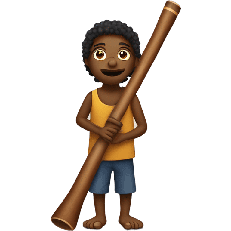 make an australian aboriginal with a didgeridoo emoji