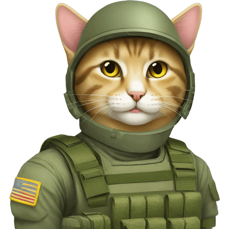 Ukrainian military cat (air defense) army a cat is kid emoji