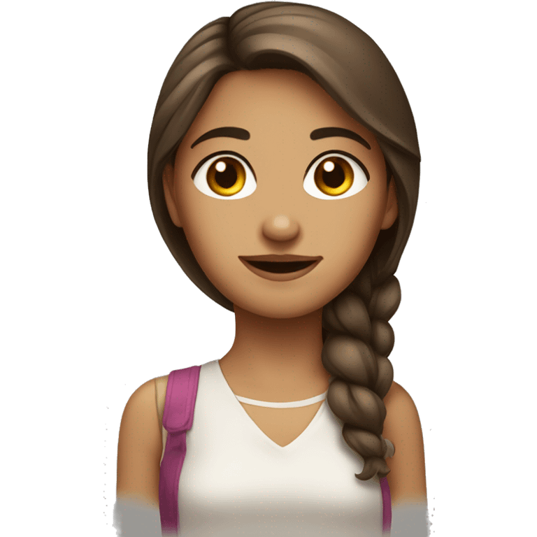 brown-eyed brown-haired girl emoji