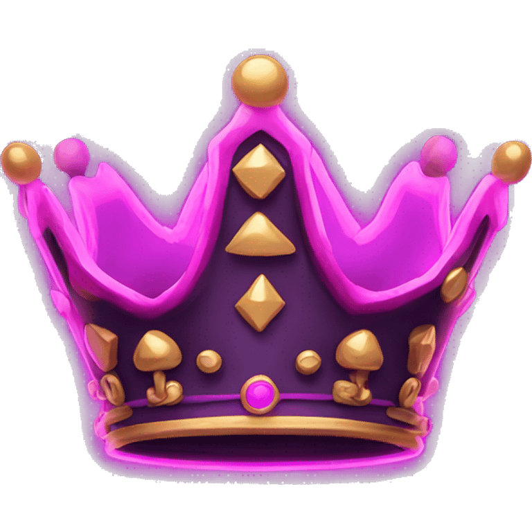 Crown neon emoji