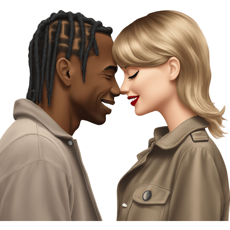 travis scott kissing taylor swift  emoji