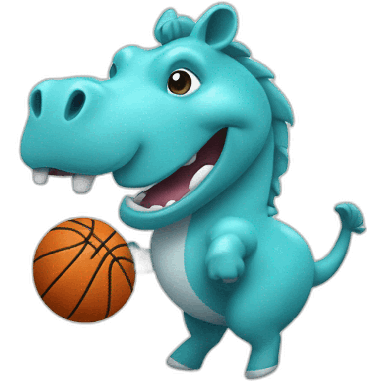 Hippocampe qui joue au handball emoji