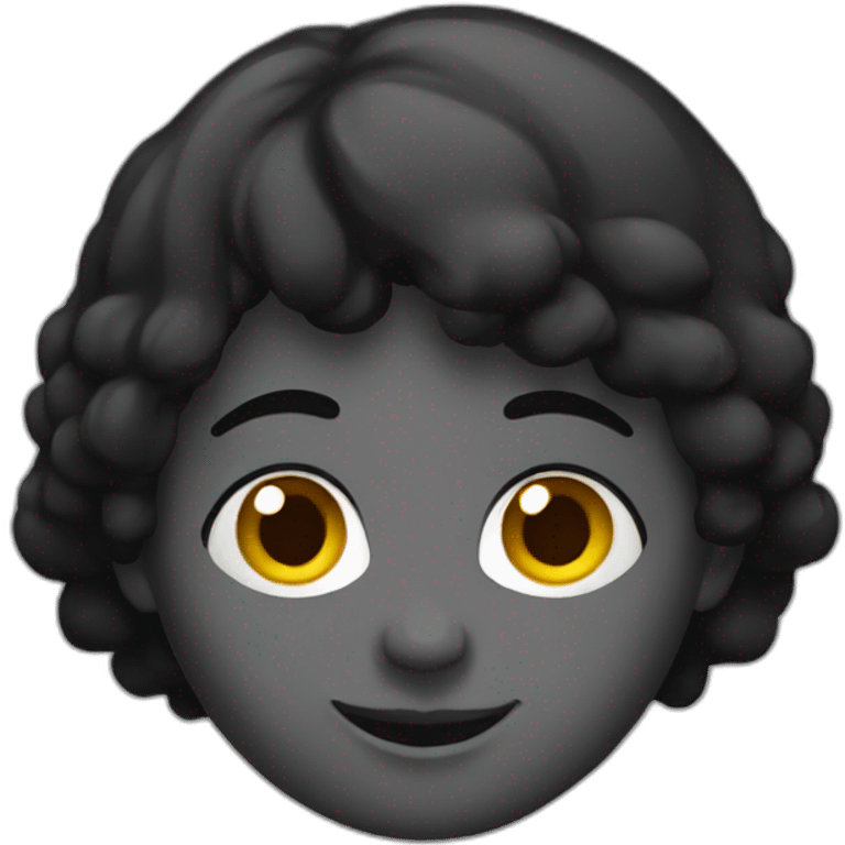 a black emoji