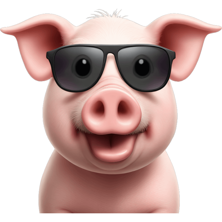 Pig with sunglasses  emoji