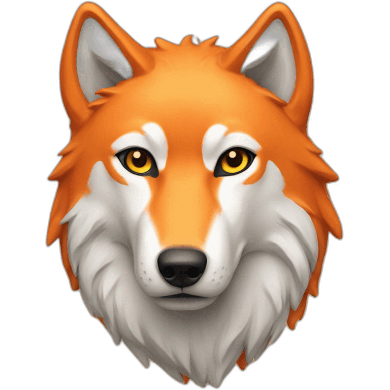 Orange wolf emoji