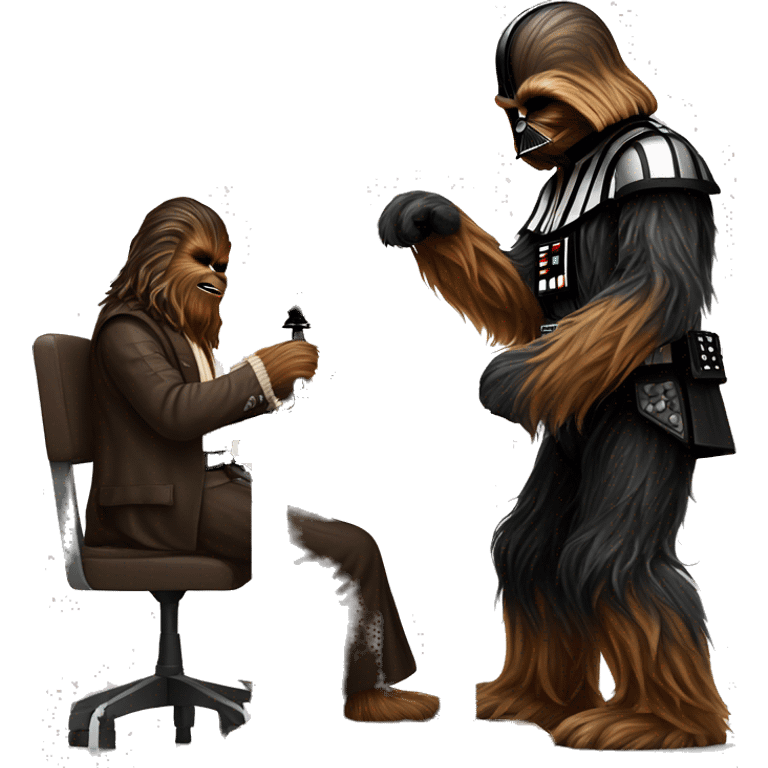 chewbacca playing chess with darth vader  emoji