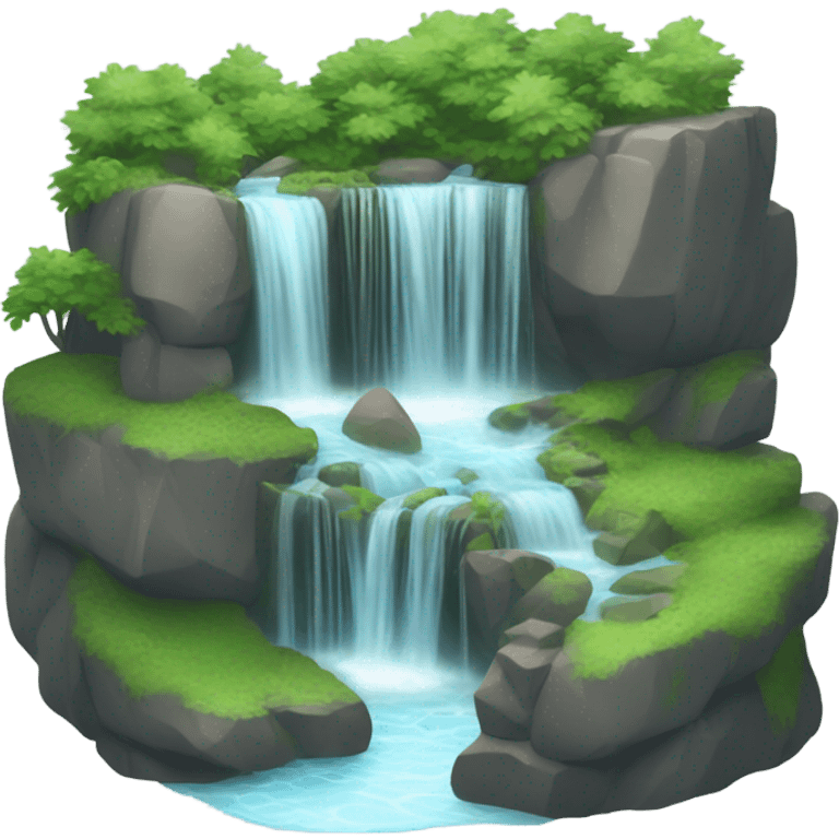 Waterfall in nature  emoji