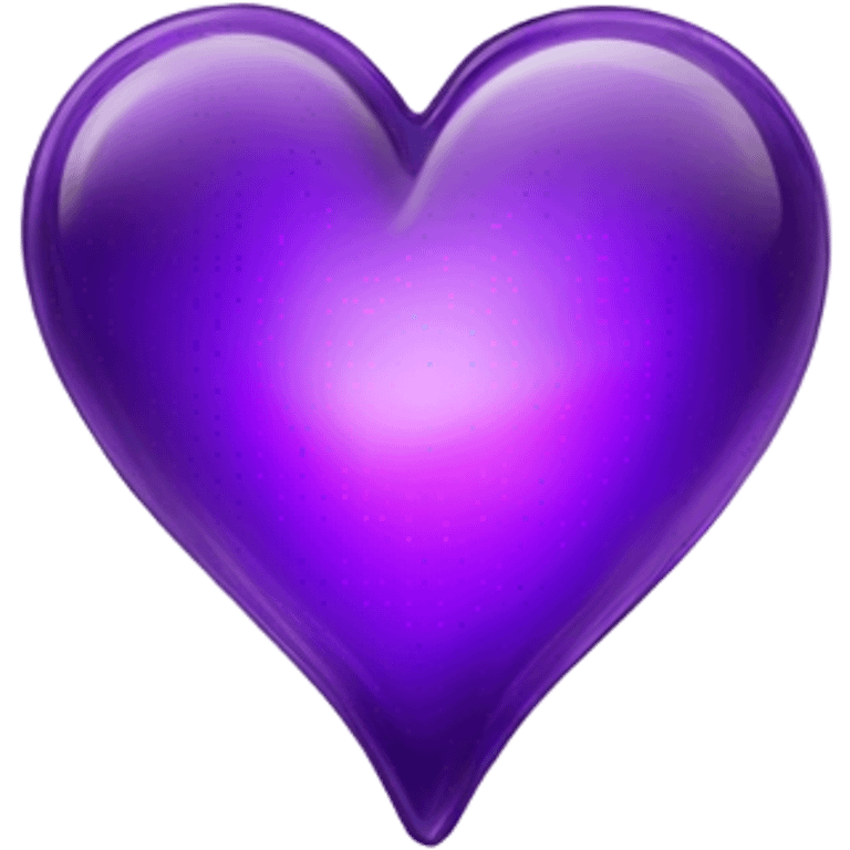 Shiny glass violet heart  emoji