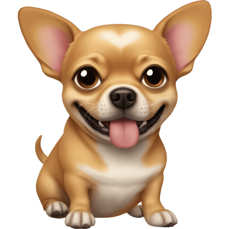 fat chihuahua accompanied by dashchund emoji