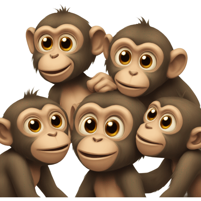 Monkey family emoji