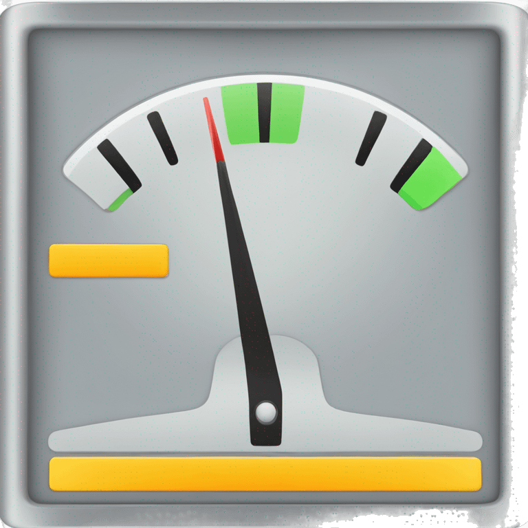 a fuel gauge indicator in 3 level, empty , half , full emoji