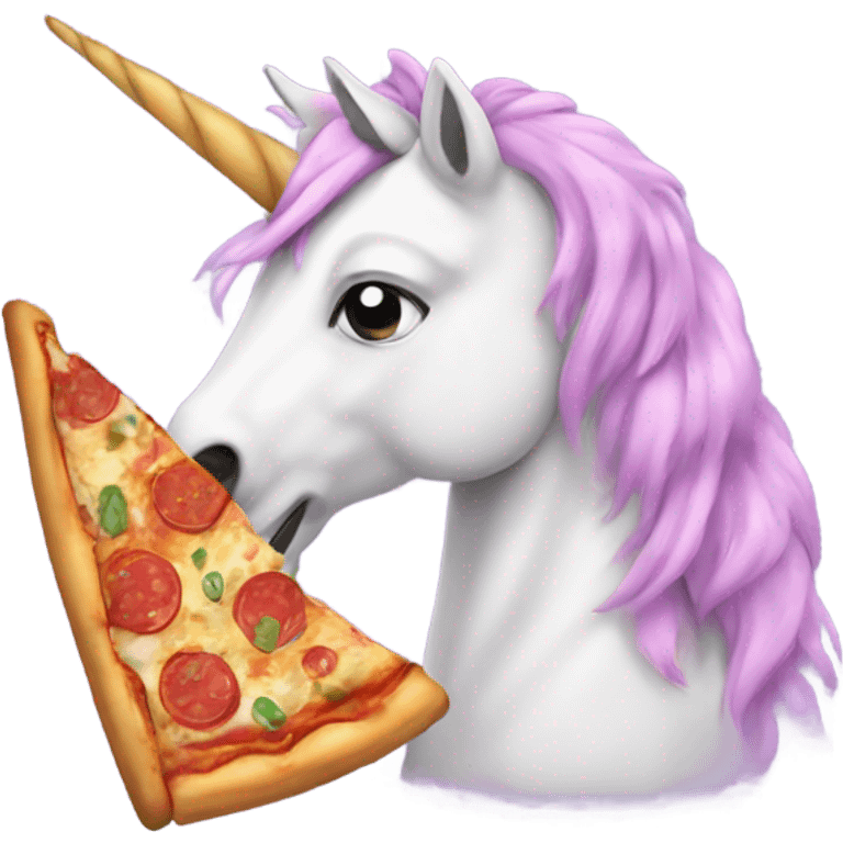 unicorn eating pizza emoji