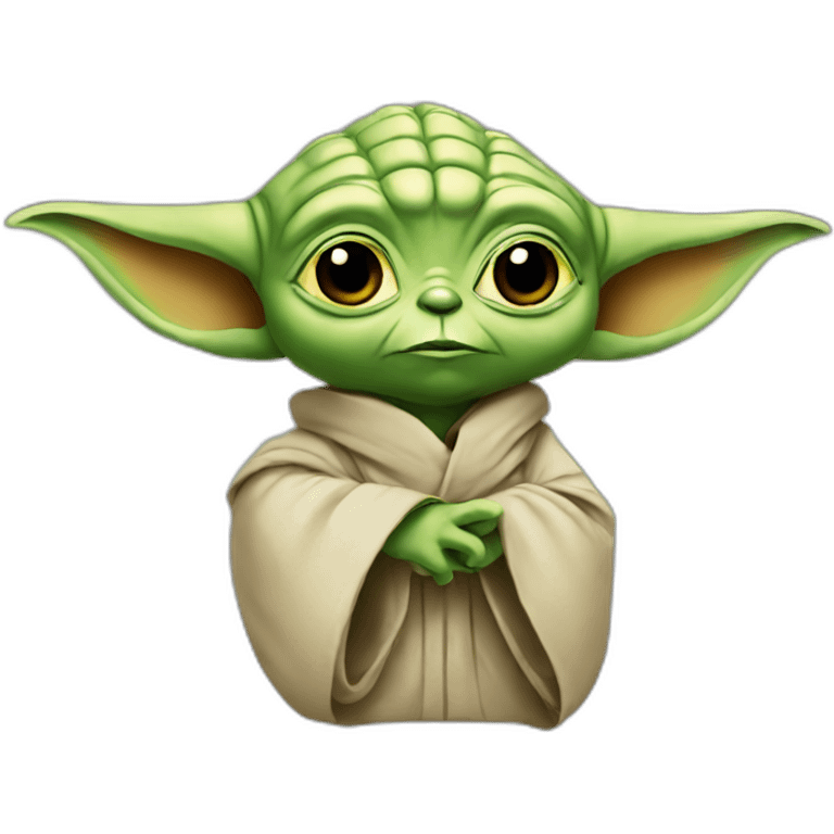 Yoda on a bird emoji