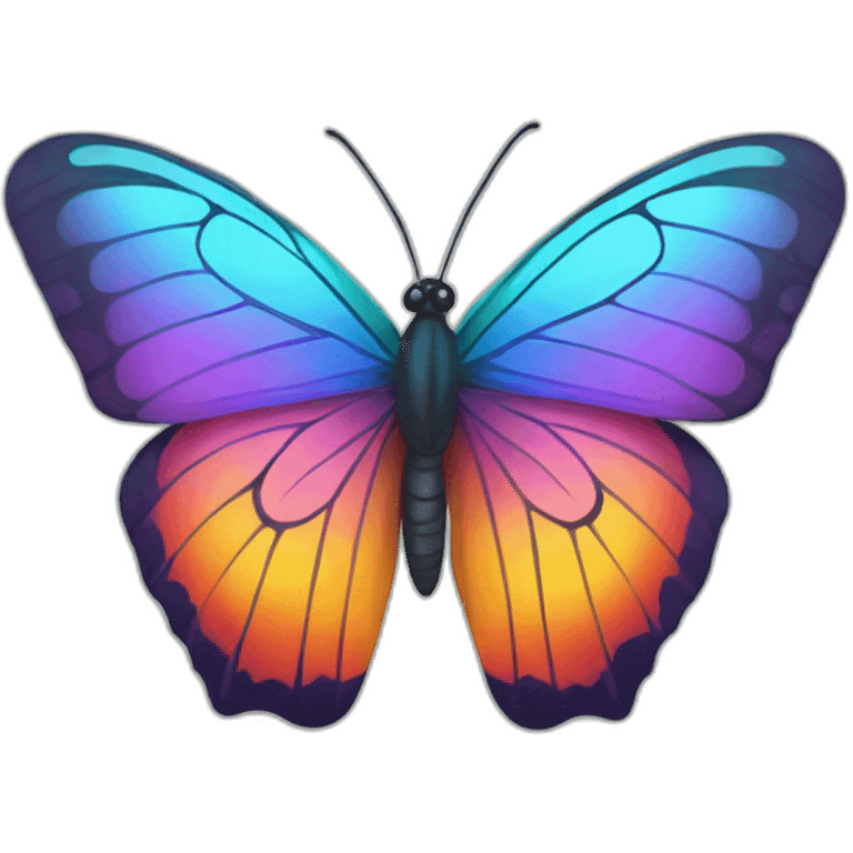 rainbow butterfly emoji