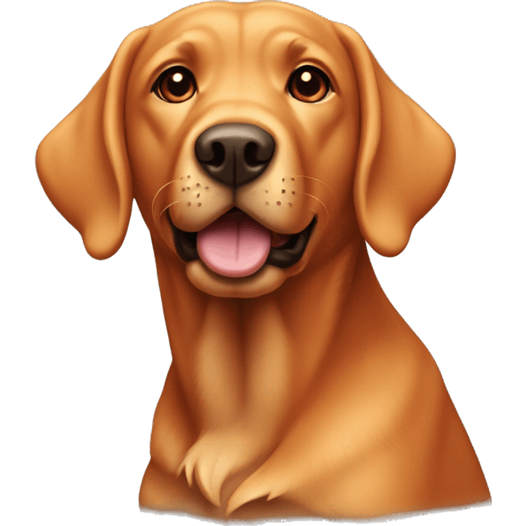 a labrador with burnt orange color fur and floppy ears  emoji