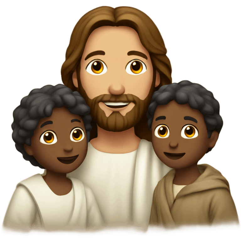 Jesus with children emoji