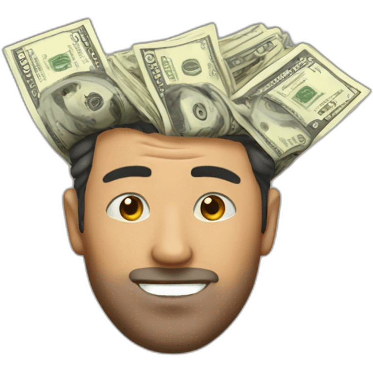 man with some cash on head emoji